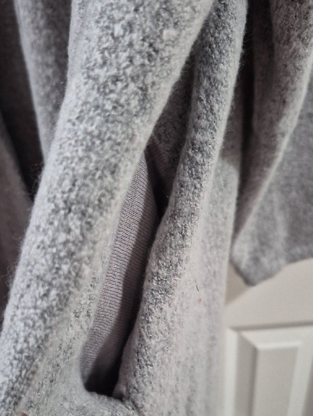 Catherines Gray Plush Hooded Open-Front Cardigan - Picture 6 of 6